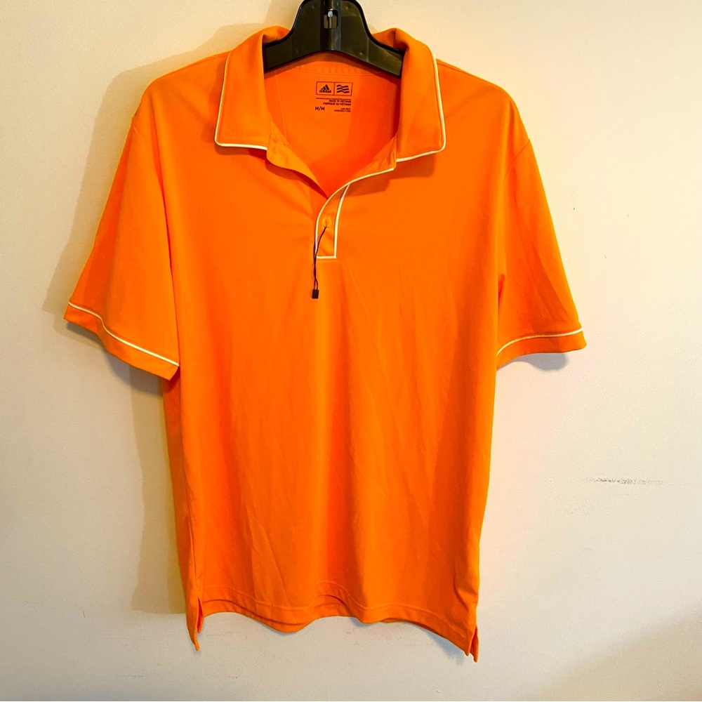 Adidas golf shirt. Nwot Mens medium Bright orange!